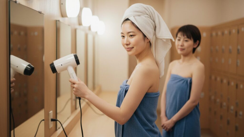 ドライヤーを占領しないための配慮